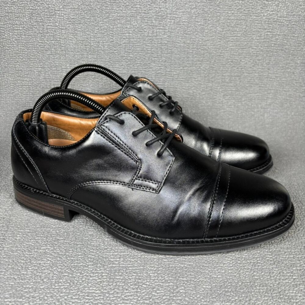 George Branford Oxford 36178937 Size 7.5 Men's Black Casual Dress Shoes - Picture 3 of 8